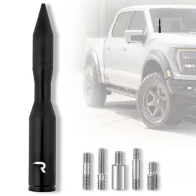 264antrtbk Recon 5 Inch Aluminum Rocket Universal Stubby Antenna-black