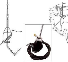 Reproduction B6c-18813 New Cowl Mount Radio Antenna 1956 Ford Pickup Truck