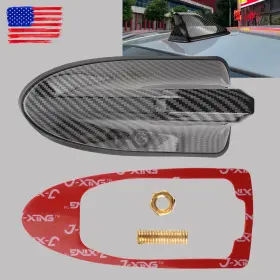 Topgearsltd 710414968529 Carbon Fiber Car Roof Antenna Shark Fin Aerial Am/fm Signal Radio
