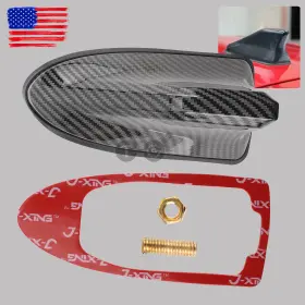 Topgearsltd 710414975541 Carbon Fiber Car Roof Antenna Shark Fin Aerial Am/fm Signal Radio