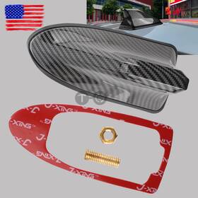 Topgearsltd 710422564737 Carbon Fiber Car Roof Antenna Shark Fin Aerial Am/fm Signal Radio