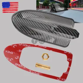 Topgearsltd 710422564737 Carbon Fiber Car Roof Antenna Shark Fin Aerial Am/fm Signal Radio