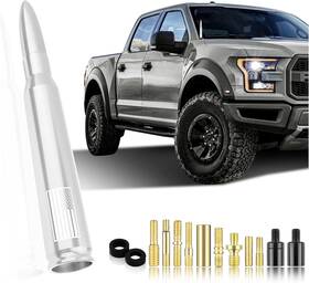 Turcee Turcee-a174 Car Bullet Antenna Truck Exterior Decoration New Upgrade Silver-u.s. Flag