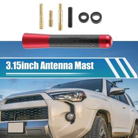 Uauto1 726215843743 1 Set 8cm 3.15 Inch Car Am Fm Radio Signal Antenna Mast Universal Red Black