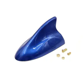 Uxcell 601382483490 Blue Plastic Shark Fin Style Self Adhesive Car Am/fm Radio Signal Antenna Aerial