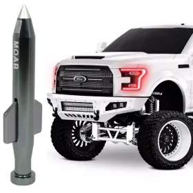 4764 Vms Racing Gunmetal Moab Mother Of All Bombs Short Bullet Antenna For Ford Trucks