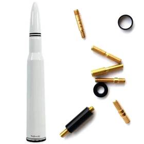 Vms Racing Sa033wh-la White Bullet Antenna For Chevy Silverado And Gmc Sierra Up To 2006 5.5 Inch