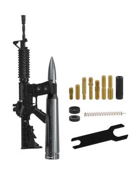 Vms Racing Sar15gm-sad008 Silverado Sierra Gray Ar15 Ar-15 50 Caliber Bullet Aluminum Short Antenna