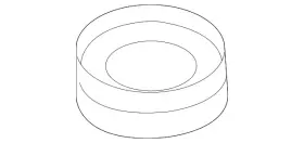 1j0-035-437 Volkswagen Genuine Radio Antenna Base Nut