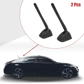 X Autohaux 714998058591 2pcs Black Self-adhesive Base External Decorative Antenna Aerial For Car Auto