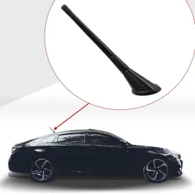 X Autohaux 714998471192 Car Self Adhesive Base Decorative Dummy Antenna Aerial Decor Universal Black