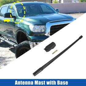 X Autohaux 782685988735 30cm 11.8 Inch Antenna Mast Set With Base For Toyota Tundra 2013-2018 Black 1