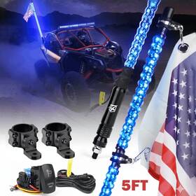 Xprite 710382791891 5ft Led Whip Light 360 Mount Bracket For Can-am Maverick X3 Polaris Rzr Utv