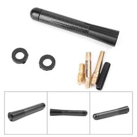 Zdl-kabusikikaisya1989usa 612075875041 Carbon Fiber 3 Inch Short Antenna Am/fm Radio Aerial Whip Car Universal Black Us
