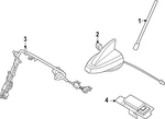 Genuine Ford 2024 Ranger Antenna N1WZ-18936-A New. Price: $186.45.