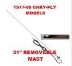 31" Steel Mast Am/fm Antenna 1977-90 Chrysler, Dodge, Plymouth Mopar Models New. Price: $54.77.