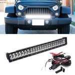 144W 25" Led Light Bar W/ Tow Hook Bracket, Wirings For 07+ Jeep Wrangler Jk Jl New. Price: $124.09.