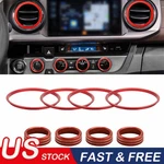 For Toyota Tacoma 2016-2022 A/c Vent Ring Knob Trim Covers Outlet Red New. Price: $23.74.