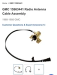 Nos Oem Gm Fixed Radio Ant 15963441 88-95 Vehicles 1500 2500 3500 Diesle New. Price: $124.99.