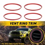 4X Vent Outer Trim Ring Decoration Covers Alloy For 2016-2022 Red Toyota Tacoma New. Price: $15.59.