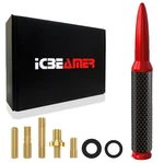 Icbeamer Red 50 Cal Bullet 5.5" Truck Antenna With Carbon Fiber Accent New. Price: $19.99.