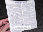 Nos Ford Warranty 71 Mustang Mach Ranchero Torino Cobra 429SCJ Super Jet. Price: $26.00.
