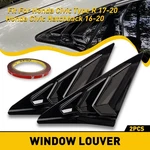 For Honda Civic Type Hatchback 17-20 Rear Side Vent Window Louver Cover Black New. Price: $21.84.
