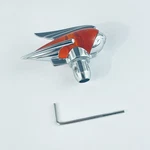 Amber Retro Rocket Chrome Antenna Topper Transparent Color Plastic Body New. Price: $19.99.