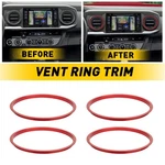 4PCS Red Vent Ring Trim Covers Fit For 2016-2022 Toyota Tacoma Aluminium Alloy New. Price: $14.72.