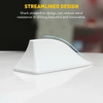 White Shark Fin Antenna Cover Car Auto Roof Top Signal Aerial Oxilam New. Price: $12.99.