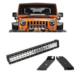 120W 20" Led Light Bar W/ Hood Mount Bracket, Wirings For 07-17 Jeep Wrangler Jk New. Price: $118.09.