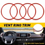 4PCS Red Interior A/c Vent Outlet Ring Trim For Toyota Tacoma 2016-2021 New. Price: $14.72.
