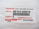 Genuine Oem Toyota 86101-04010 Antenna Cable 2005-2012 Tacoma New. Price: $108.65.
