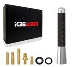 Jdm 3" Stubby Carbon Fiber Aluminum Auto Short Universal Silver Antenna T206 New. Price: $8.99.