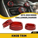 3PCS Car Audio Ac Knob Button Trim Ring For Dodge Charger Challenger 2015-2019 New. Price: $12.34.