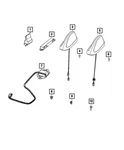 Genuine Mopar Cable & Base Assembly Antenna 68487209AA New. Price: $77.02.