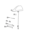 Genuine Mopar Module Antenna 68567021AA New. Price: $73.99.