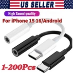 Usb-c Type To 3.5MM Aux Headphone Jack Adapter Lot For IPHONE17 16 15/ANDROID New. Price: $142.49.