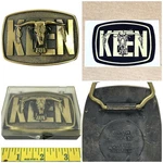 Keen Country Radio Vtg Brass Belt Buckle + Sticker 1370 Am San Jose Skull 1980S New. Price: $79.95.