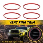 4X Vent Outer Ring Trim Decoration Covers Alloy Red Fit 2016-2022 Toyota Tacoma New. Price: $15.49.