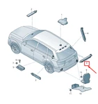 New Audi Q7 Right Upper Antenna Amplifier 4M0035225H 4M0-035-225-H. Price: $112.20.