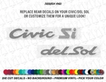 Si Del Sol Rear Hatch Trunk Decals Badges For Honda Civic/crx Jdm New. Price: $12.00.
