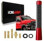 Icbeamer 3" Carbon Fiber Aluminum Antenna Color:red Universal Fit Mini Style R17 New. Price: $8.99.