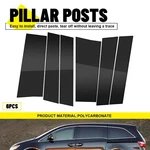 Fit Honda Odyssey 11-17 6PCS Glossy Black Window Pillar Posts Trim Cover Set New. Price: $17.09.